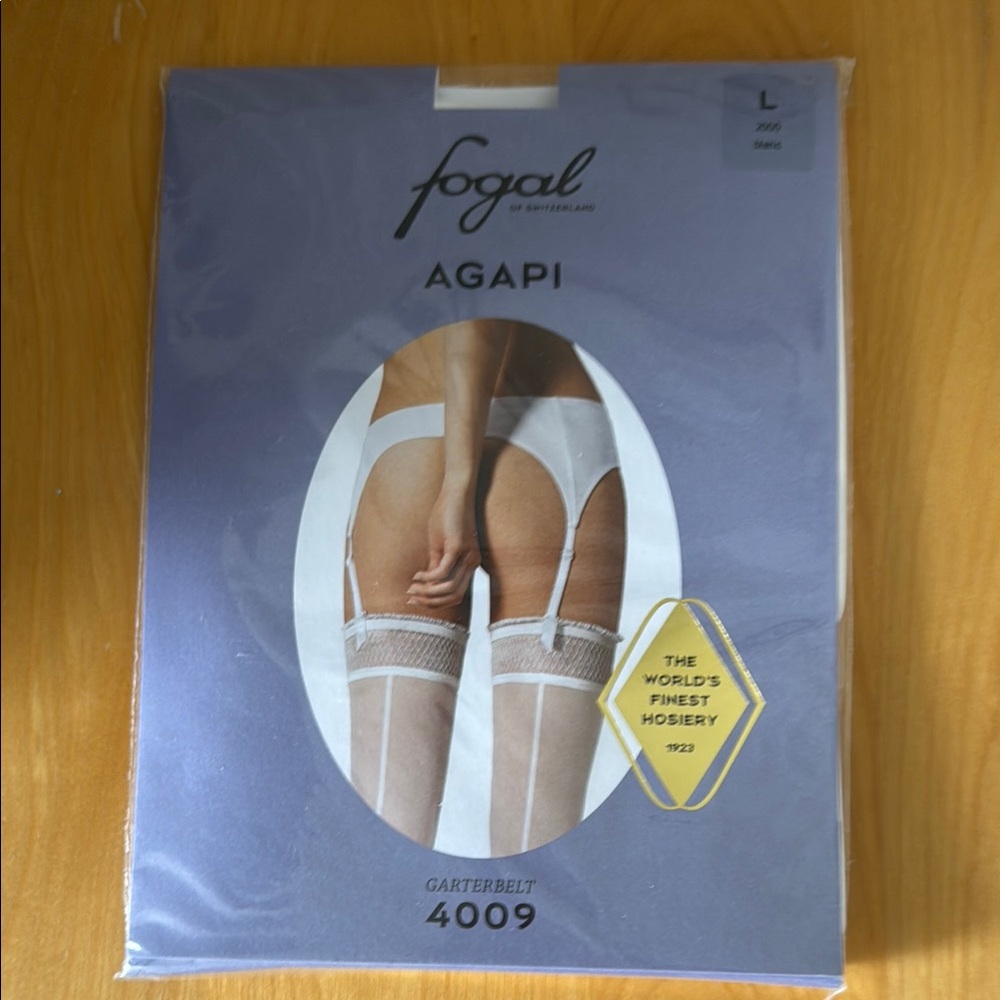 Agapi White Garter Belt